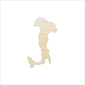 Country Italy & Sicily - Laser Cut Out Unfinished Wood Craft Shape WLD27 Country Italy & Sicily - Laser Cut Out Unfinished Wood Craft Shape WLD27