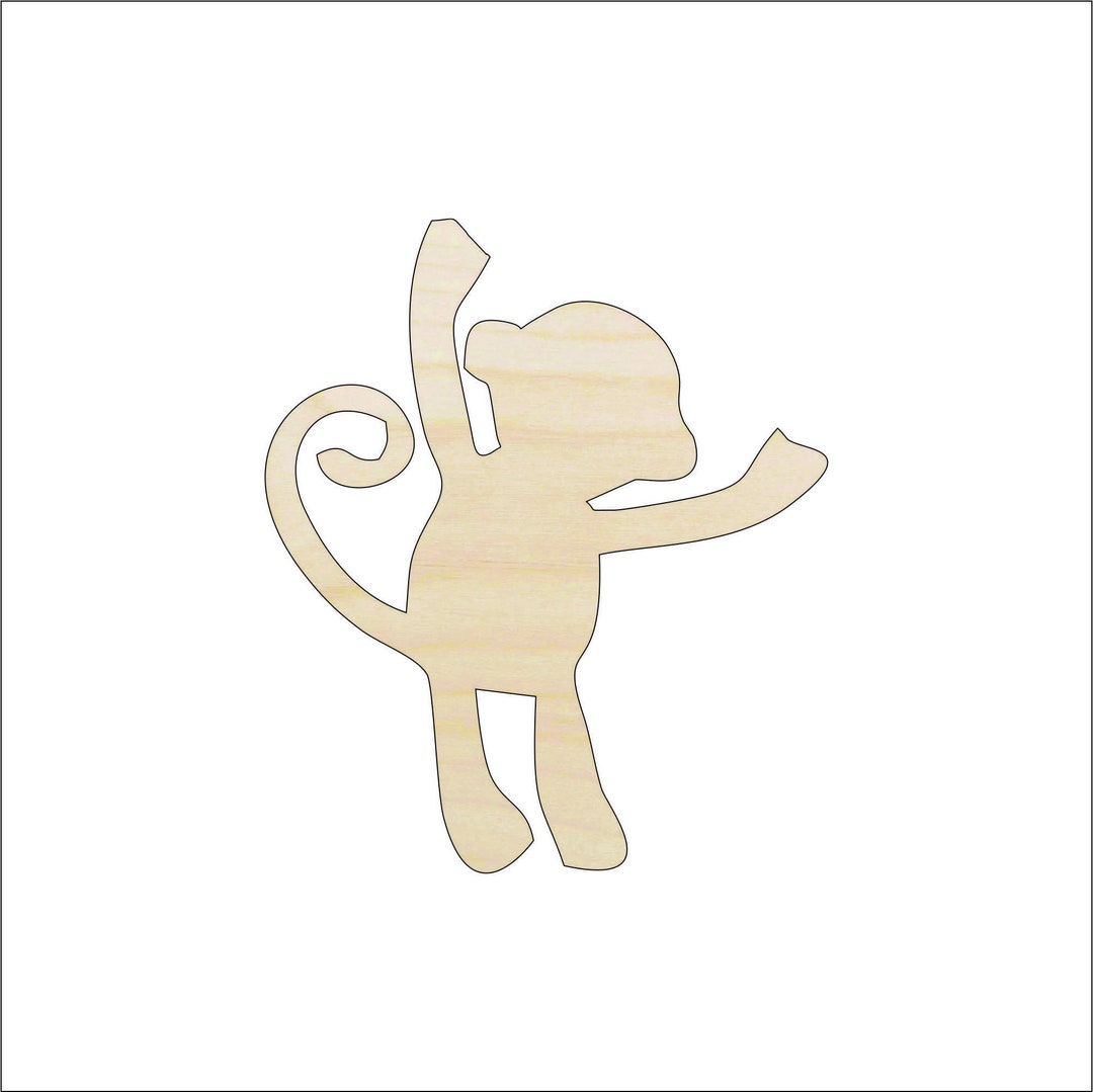 Ape Monkey - Laser Cut Out Unfinished Wood Craft Shape APE11 Ape Monkey - Laser Cut Out Unfinished Wood Craft Shape APE11