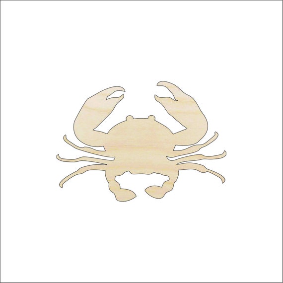 Crab - Laser Cut Out Unfinished Wood Craft Shape SEA48 Crab - Laser Cut Out Unfinished Wood Craft Shape SEA48