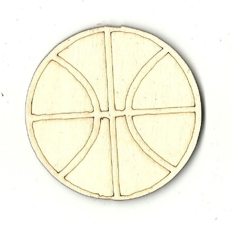 Basketball Laser Cut Out Unfinished Wood Shape Craft Supply Etsy