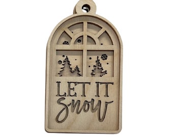 3D Ornament Snow 4 Pieces Laser Cut Out Unfinished ORN63 3D Ornament Snow 4 Pieces Laser Cut Out Unfinished ORN63