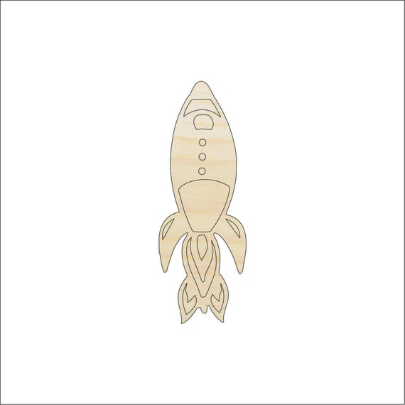 Spaceship - Laser Cut Out Unfinished Wood Craft Shape SPC48 Spaceship - Laser Cut Out Unfinished Wood Craft Shape SPC48