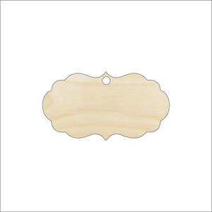 Gift Tag - Laser Cut Out Unfinished Wood Craft Shape TAG14 Gift Tag - Laser Cut Out Unfinished Wood Craft Shape TAG14