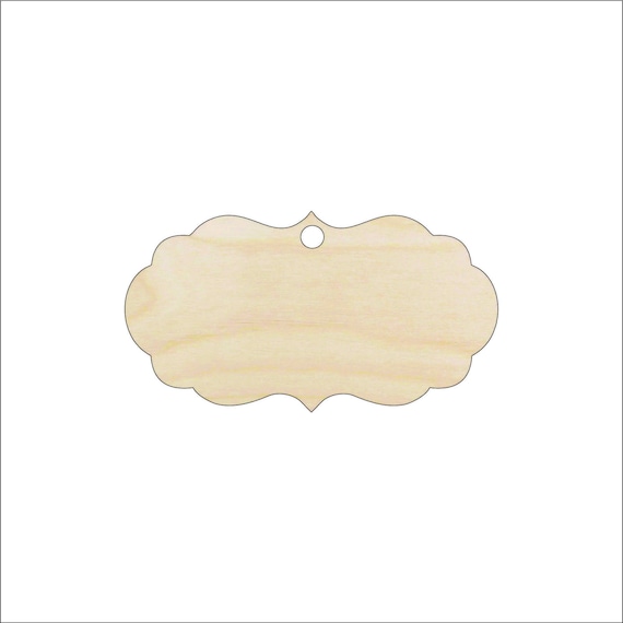 Gift Tag - Laser Cut Out Unfinished Wood Craft Shape TAG14 Gift Tag - Laser Cut Out Unfinished Wood Craft Shape TAG14