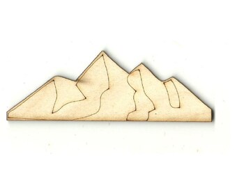 Mountains - Laser Cut Out Unfinished Wood Shape Craft Supply XTR40