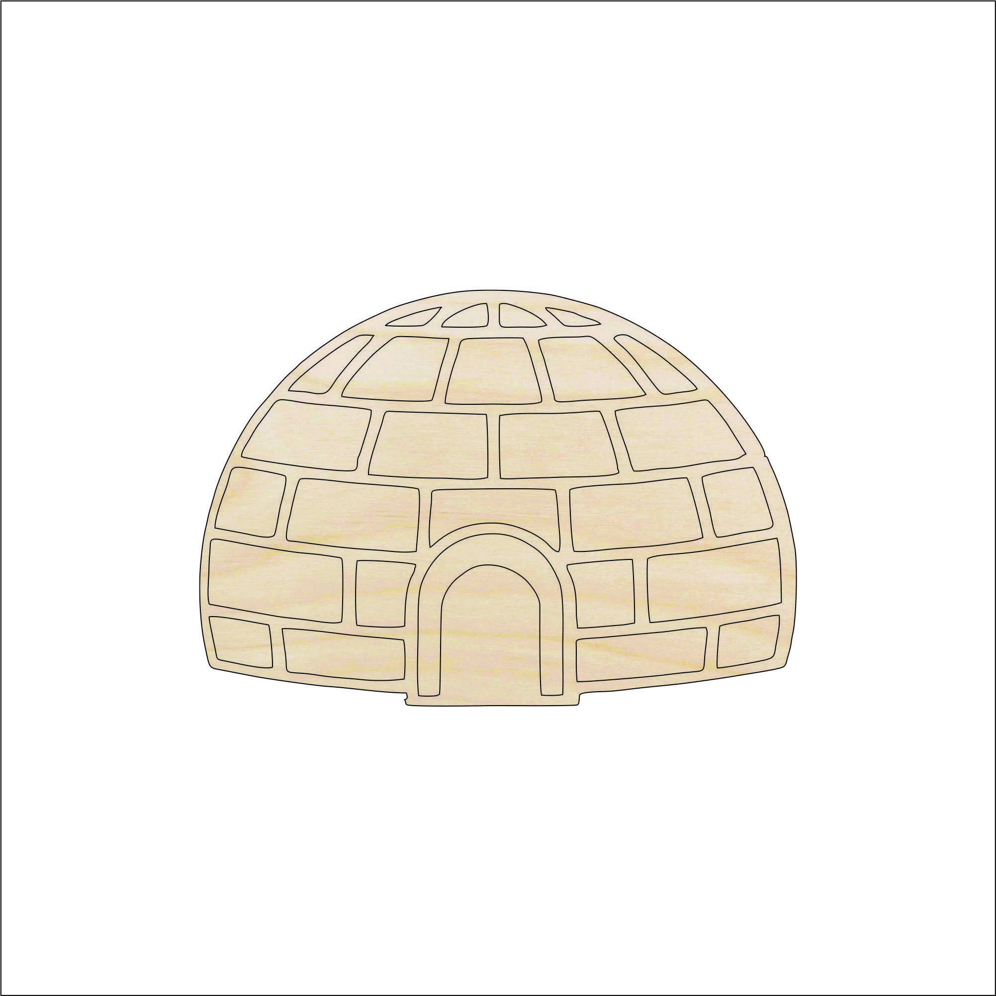 House Igloo - Laser Cut Out Unfinished Wood Craft Shape BLD91 House Igloo - Laser Cut Out Unfinished Wood Craft Shape BLD91