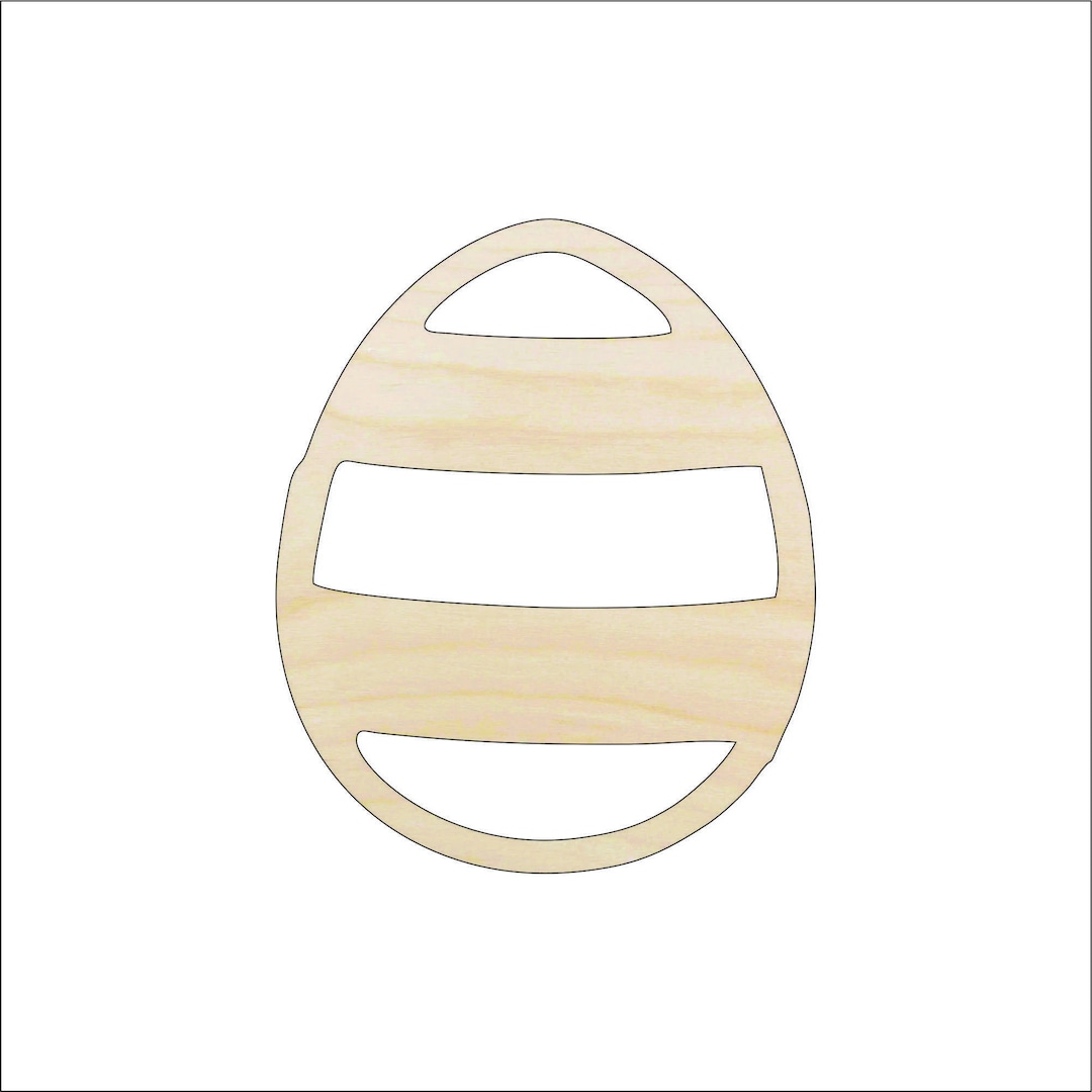 Easter Egg - Laser Cut Out Unfinished Wood Craft Shape ESR32 Easter Egg - Laser Cut Out Unfinished Wood Craft Shape ESR32