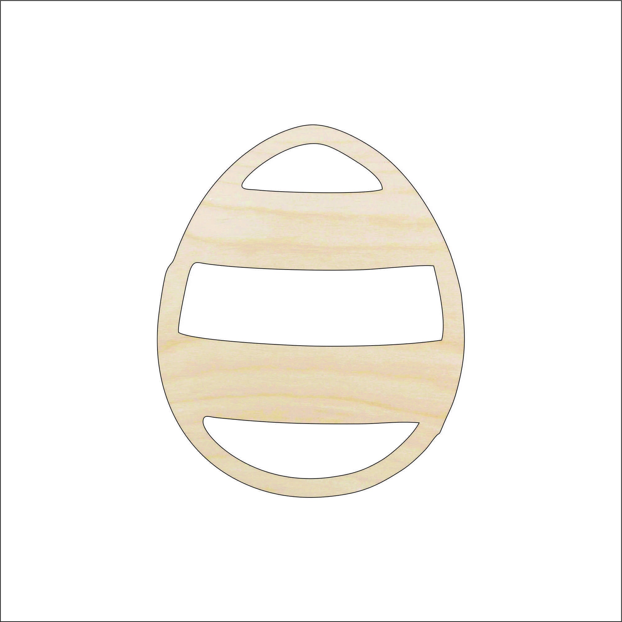 Easter Egg - Laser Cut Out Unfinished Wood Craft Shape ESR32 Easter Egg - Laser Cut Out Unfinished Wood Craft Shape ESR32