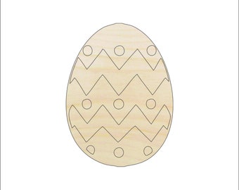 Easter Egg - Laser Cut Out Unfinished Wood Craft Shape ESR30 Easter Egg - Laser Cut Out Unfinished Wood Craft Shape ESR30