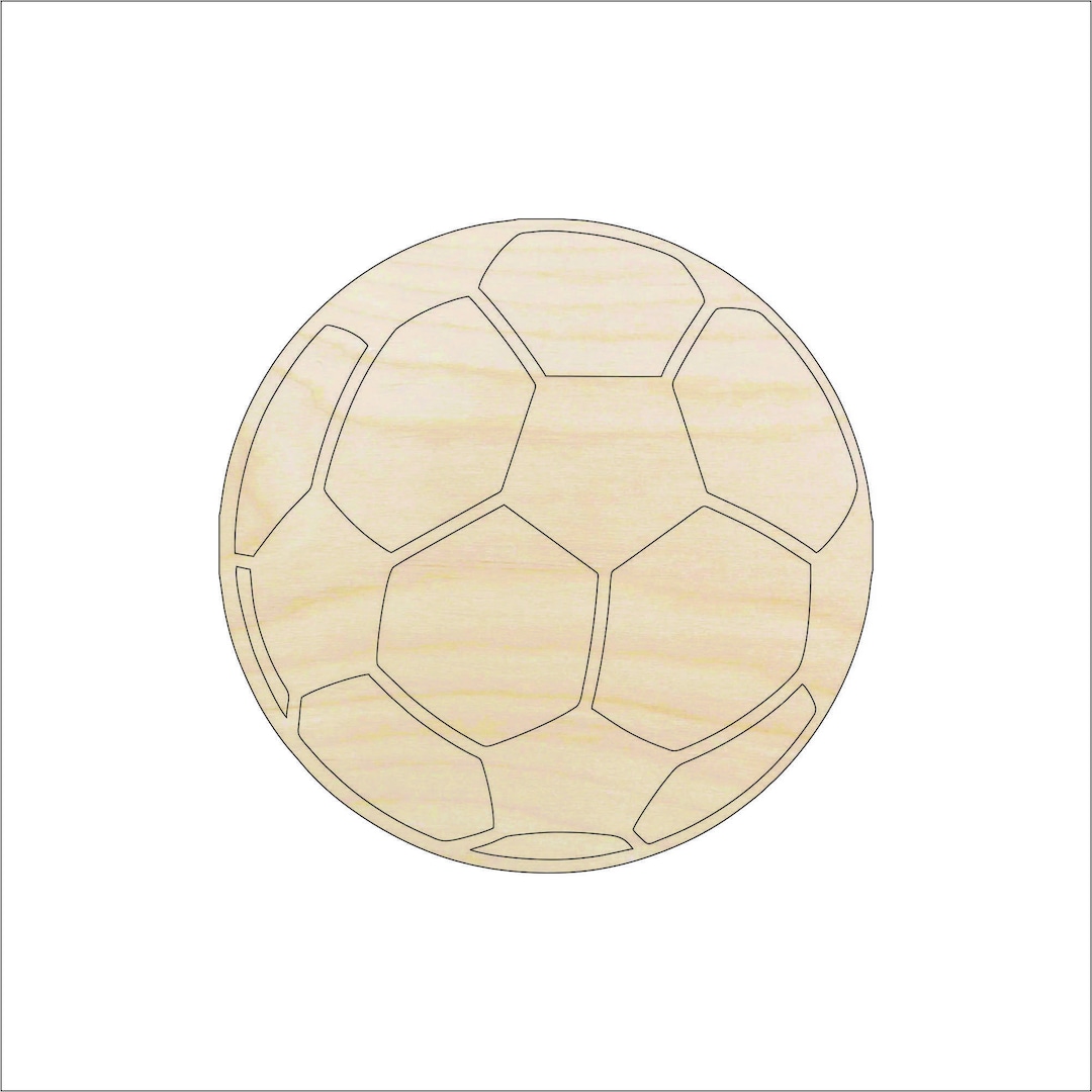 Sport Soccer Ball - Laser Cut Out Unfinished Wood Craft Shape SPT306 Sport Soccer Ball - Laser Cut Out Unfinished Wood Craft Shape SPT306