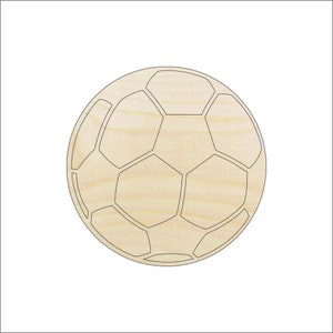 Sport Soccer Ball - Laser Cut Out Unfinished Wood Craft Shape SPT306 Sport Soccer Ball - Laser Cut Out Unfinished Wood Craft Shape SPT306