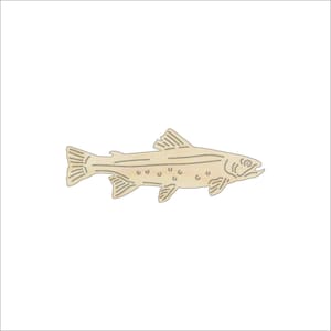 Fish - Laser Cut Out Unfinished Wood Craft Shape FSH78 Fish - Laser Cut Out Unfinished Wood Craft Shape FSH78