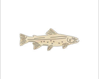 Fish - Laser Cut Out Unfinished Wood Craft Shape FSH78 Fish - Laser Cut Out Unfinished Wood Craft Shape FSH78
