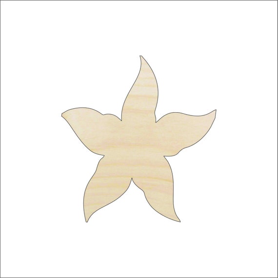 Starfish - Laser Cut Out Unfinished Wood Craft Shape SEA81 Starfish - Laser Cut Out Unfinished Wood Craft Shape SEA81