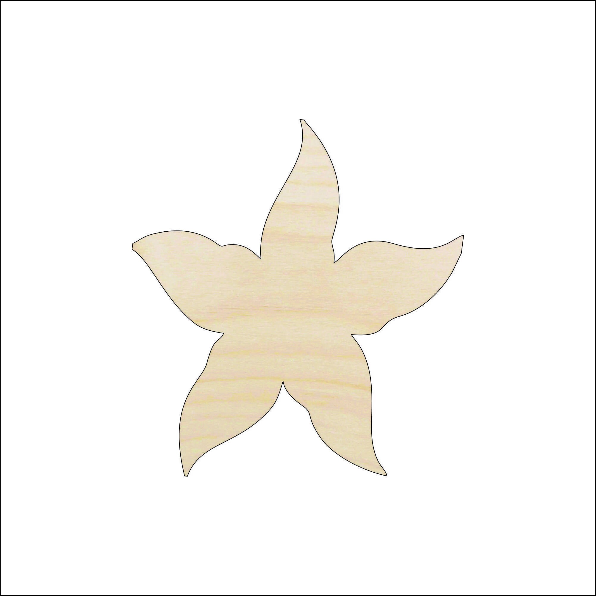 Starfish - Laser Cut Out Unfinished Wood Craft Shape SEA81 Starfish - Laser Cut Out Unfinished Wood Craft Shape SEA81
