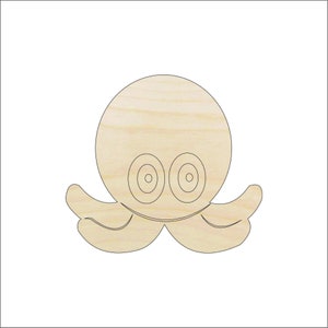 Octopus - Laser Cut Out Unfinished Wood Craft Shape SEA9 Octopus - Laser Cut Out Unfinished Wood Craft Shape SEA9