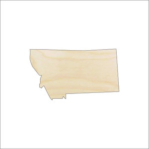 State Montana - Laser Cut Out Unfinished Wood Craft Shape STAT74 State Montana - Laser Cut Out Unfinished Wood Craft Shape STAT74