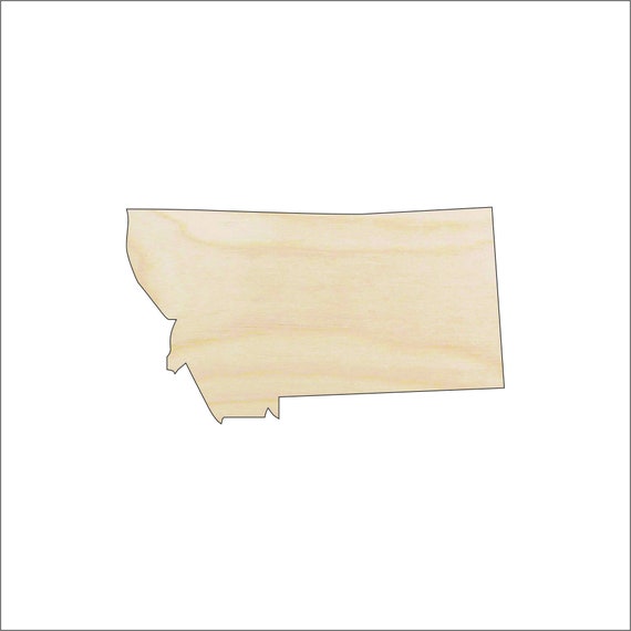 State Montana - Laser Cut Out Unfinished Wood Craft Shape STAT74 State Montana - Laser Cut Out Unfinished Wood Craft Shape STAT74