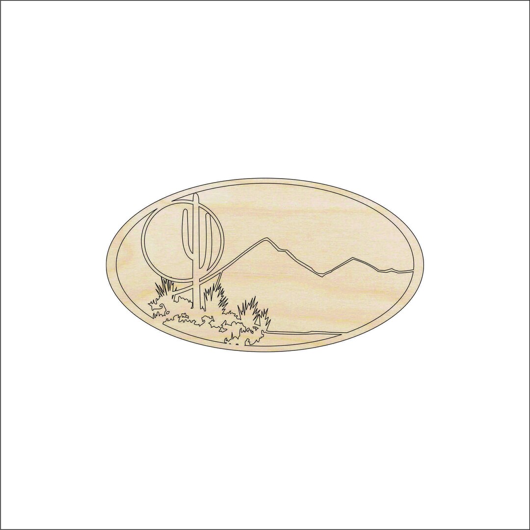 Scene Desert - Laser Cut Out Unfinished Wood Craft Shape TRE104 Scene Desert - Laser Cut Out Unfinished Wood Craft Shape TRE104