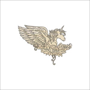 Unicorn - Laser Cut Out Unfinished Wood Craft Shape MYTH41 Unicorn - Laser Cut Out Unfinished Wood Craft Shape MYTH41