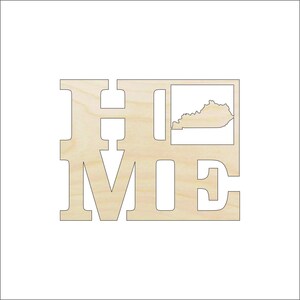 Kentucky State Home - Unfinished Wood Laser Cut Out Shape Craft Supply STAT15
