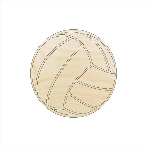 Sport Volleyball - Laser Cut Out Unfinished Wood Craft Shape SPT245 Sport Volleyball - Laser Cut Out Unfinished Wood Craft Shape SPT245