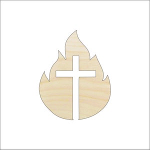 Cross - Laser Cut Out Unfinished Wood Craft Shape REL41 Cross - Laser Cut Out Unfinished Wood Craft Shape REL41