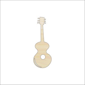 Music Guitar - Laser Cut Out Unfinished Wood Craft Shape MSC4 Music Guitar - Laser Cut Out Unfinished Wood Craft Shape MSC4