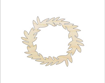 Wreath - Laser Cut Out Unfinished Wood Craft Shape TRE89 Wreath - Laser Cut Out Unfinished Wood Craft Shape TRE89