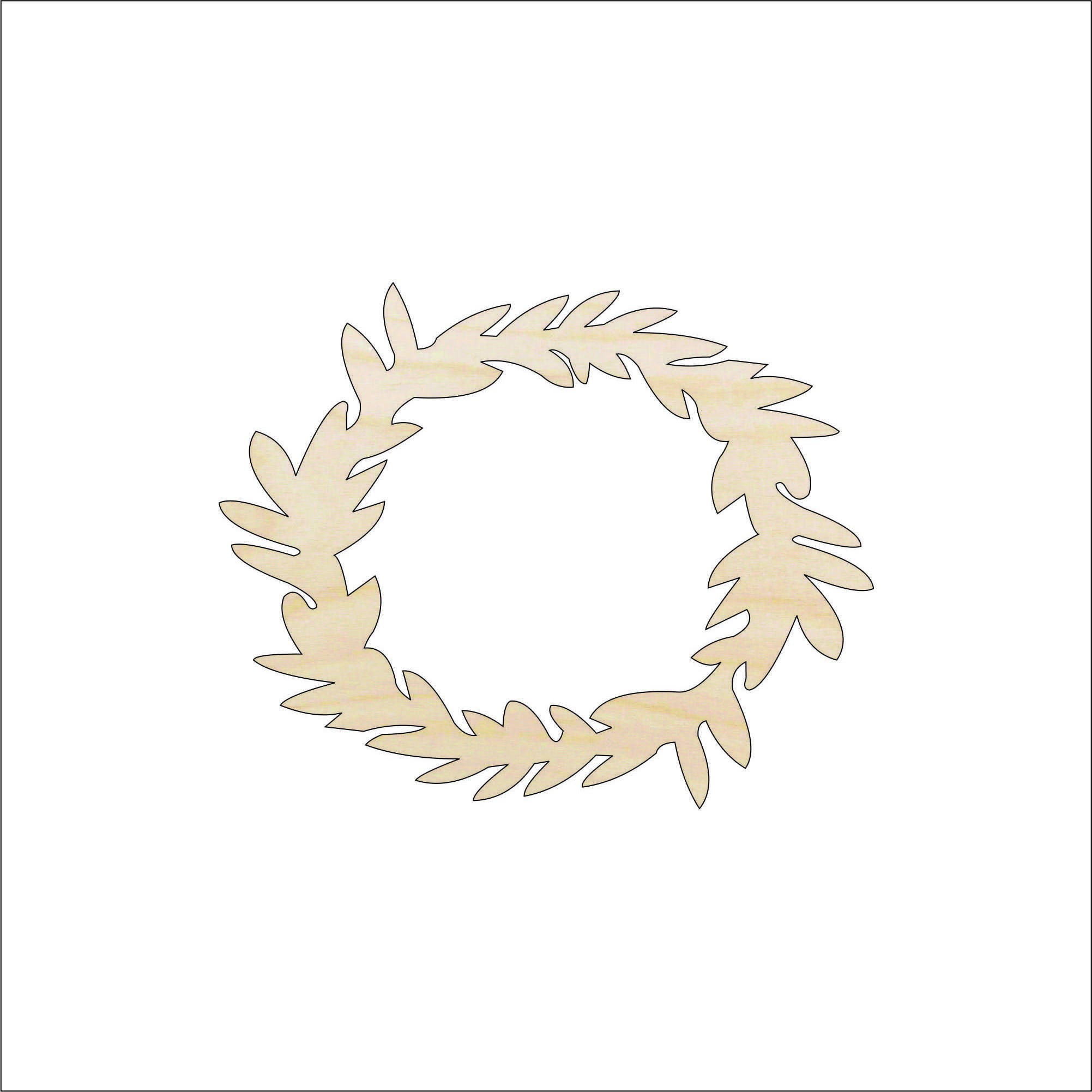 Wreath - Laser Cut Out Unfinished Wood Craft Shape TRE89 Wreath - Laser Cut Out Unfinished Wood Craft Shape TRE89