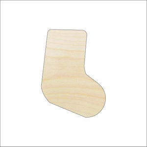 Stocking - Laser Cut Out Unfinished Wood Craft Shape XMS160 Stocking - Laser Cut Out Unfinished Wood Craft Shape XMS160