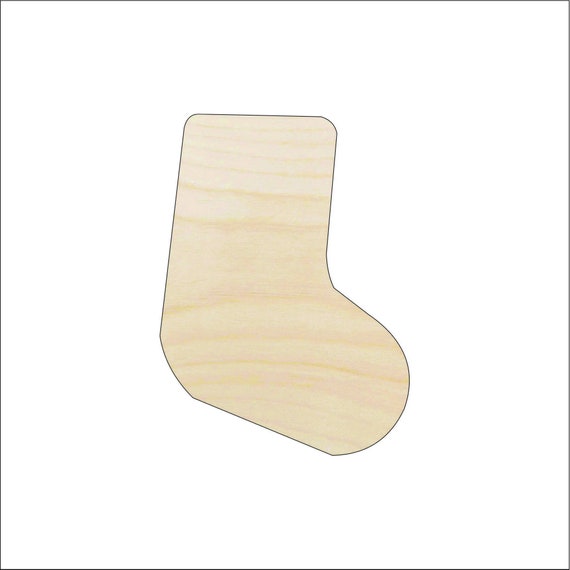 Stocking - Laser Cut Out Unfinished Wood Craft Shape XMS160 Stocking - Laser Cut Out Unfinished Wood Craft Shape XMS160