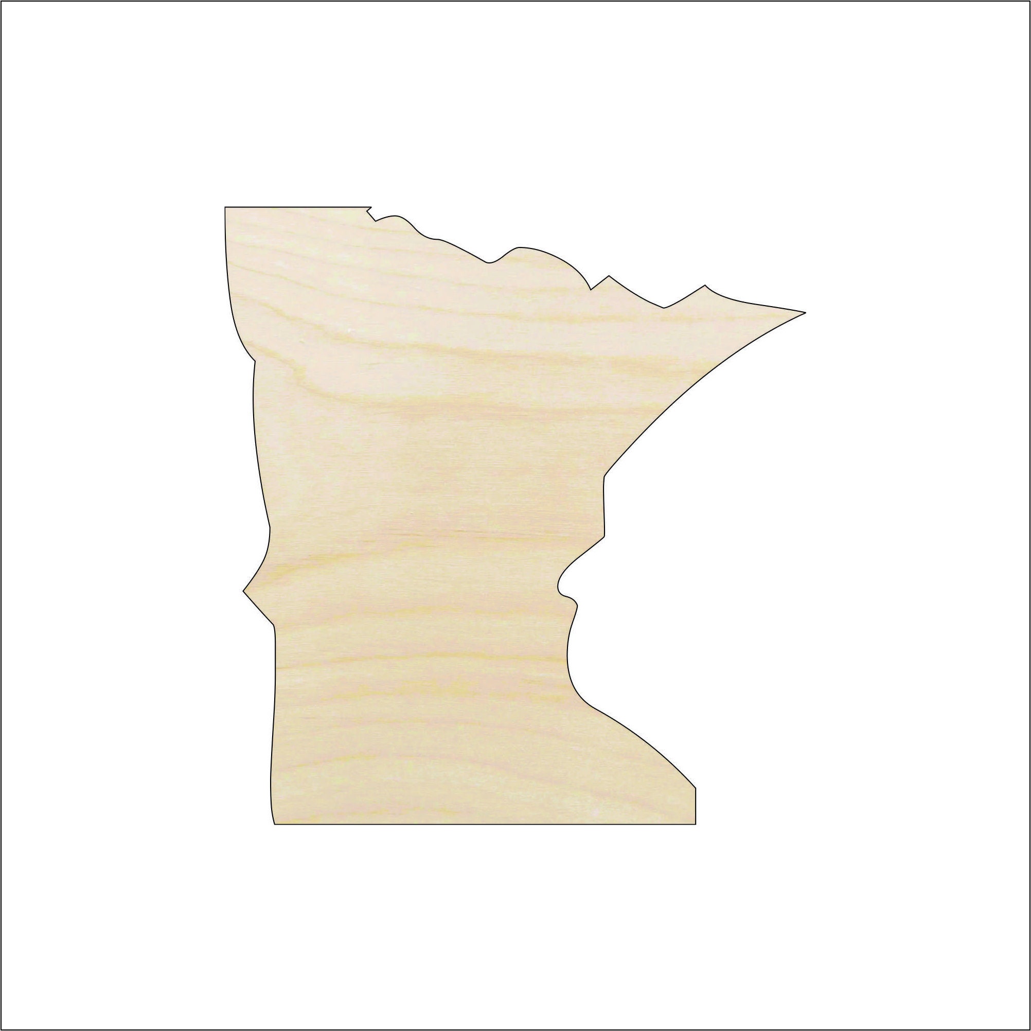 State Minnesota - Laser Cut Out Unfinished Wood Craft Shape STAT71 State Minnesota - Laser Cut Out Unfinished Wood Craft Shape STAT71