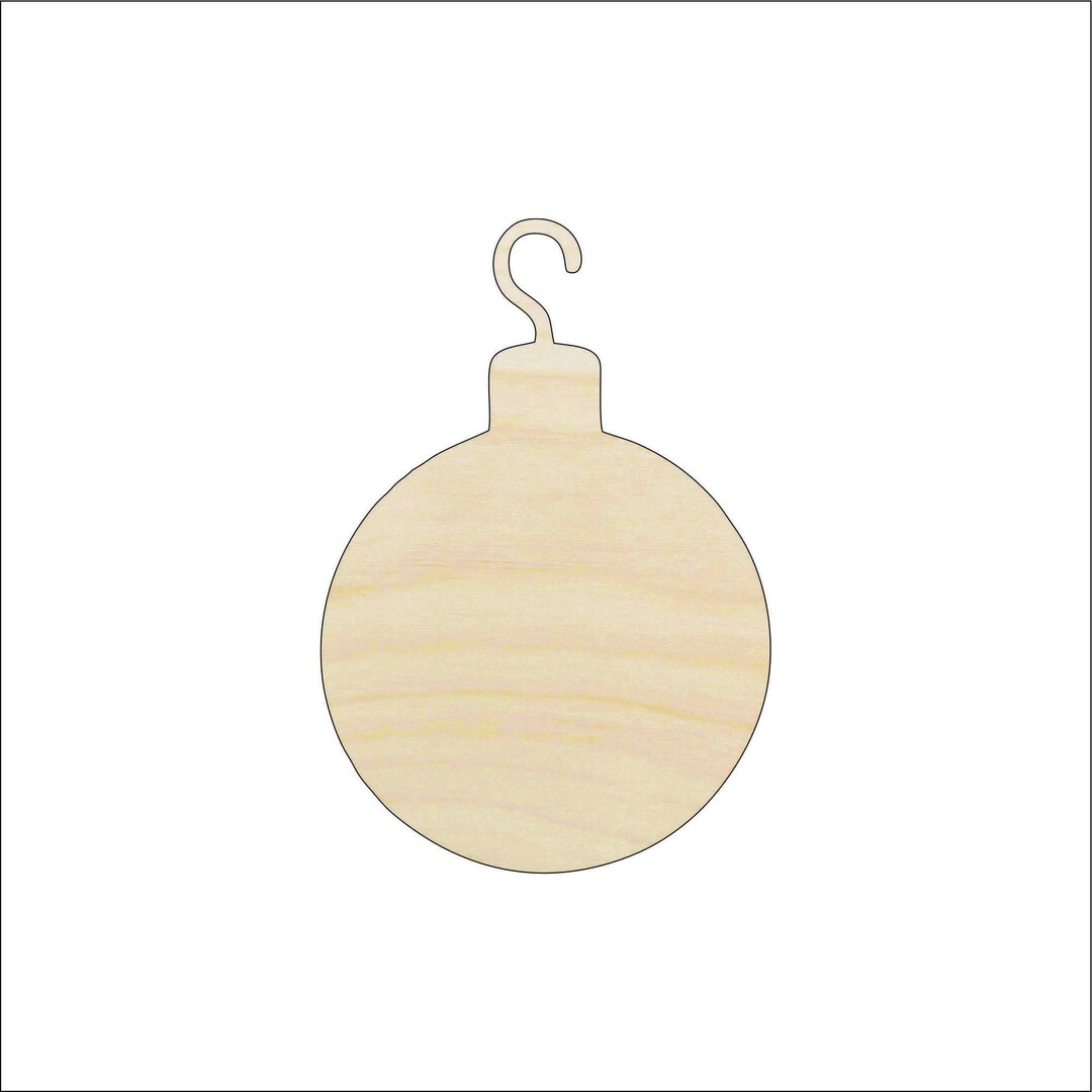Bauble - Laser Cut Out Unfinished Wood Craft Shape XMS72 Bauble - Laser Cut Out Unfinished Wood Craft Shape XMS72