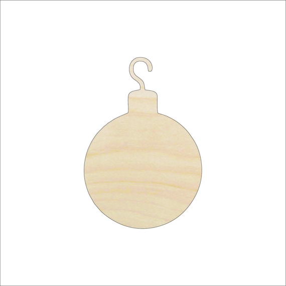 Bauble - Laser Cut Out Unfinished Wood Craft Shape XMS72 Bauble - Laser Cut Out Unfinished Wood Craft Shape XMS72