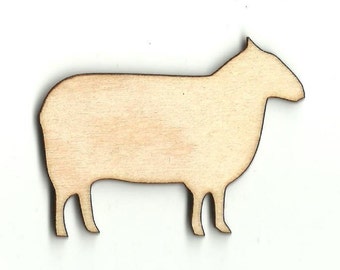 Sheep - Laser Cut Out Unfinished Wood Shape Craft Supply SHP6
