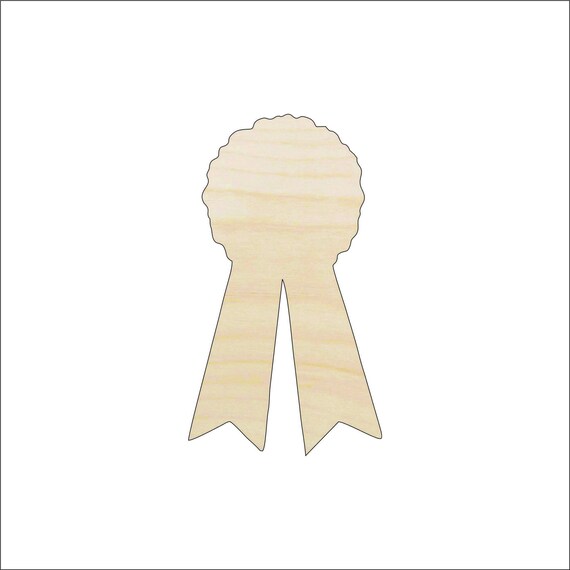 Badge - Laser Cut Out Unfinished Wood Craft Shape BDG17 Badge - Laser Cut Out Unfinished Wood Craft Shape BDG17