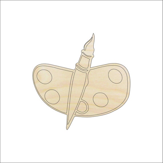 Art Palette - Laser Cut Out Unfinished Wood Craft Shape ART1 Art Palette - Laser Cut Out Unfinished Wood Craft Shape ART1