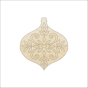 Bauble - Laser Cut Out Unfinished Wood Craft Shape XMS95 Bauble - Laser Cut Out Unfinished Wood Craft Shape XMS95
