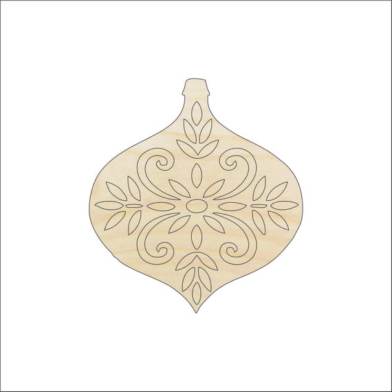 Bauble - Laser Cut Out Unfinished Wood Craft Shape XMS95 Bauble - Laser Cut Out Unfinished Wood Craft Shape XMS95