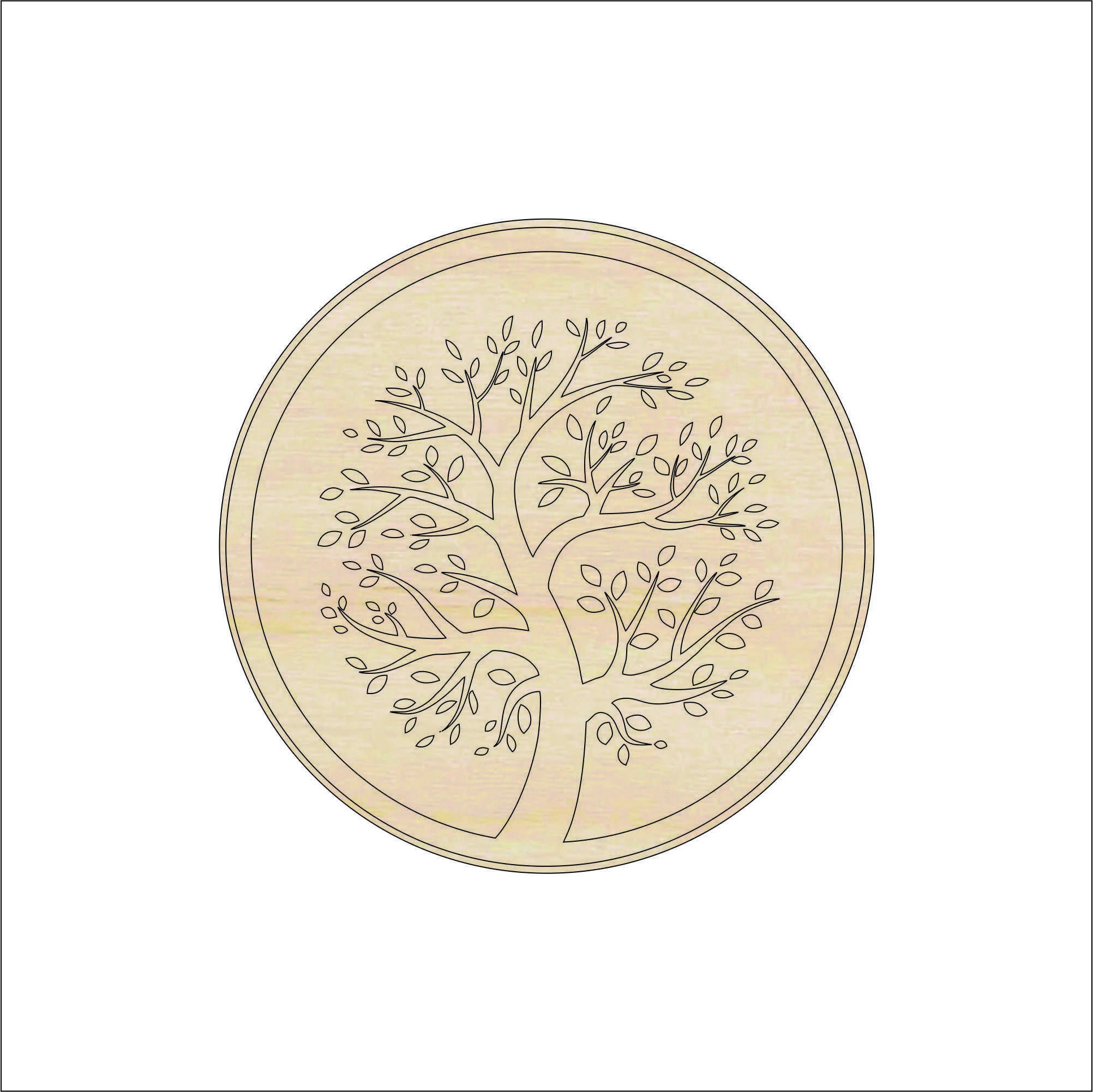 Tree - Laser Cut Out Unfinished Wood Craft Shape TRE126 Tree - Laser Cut Out Unfinished Wood Craft Shape TRE126
