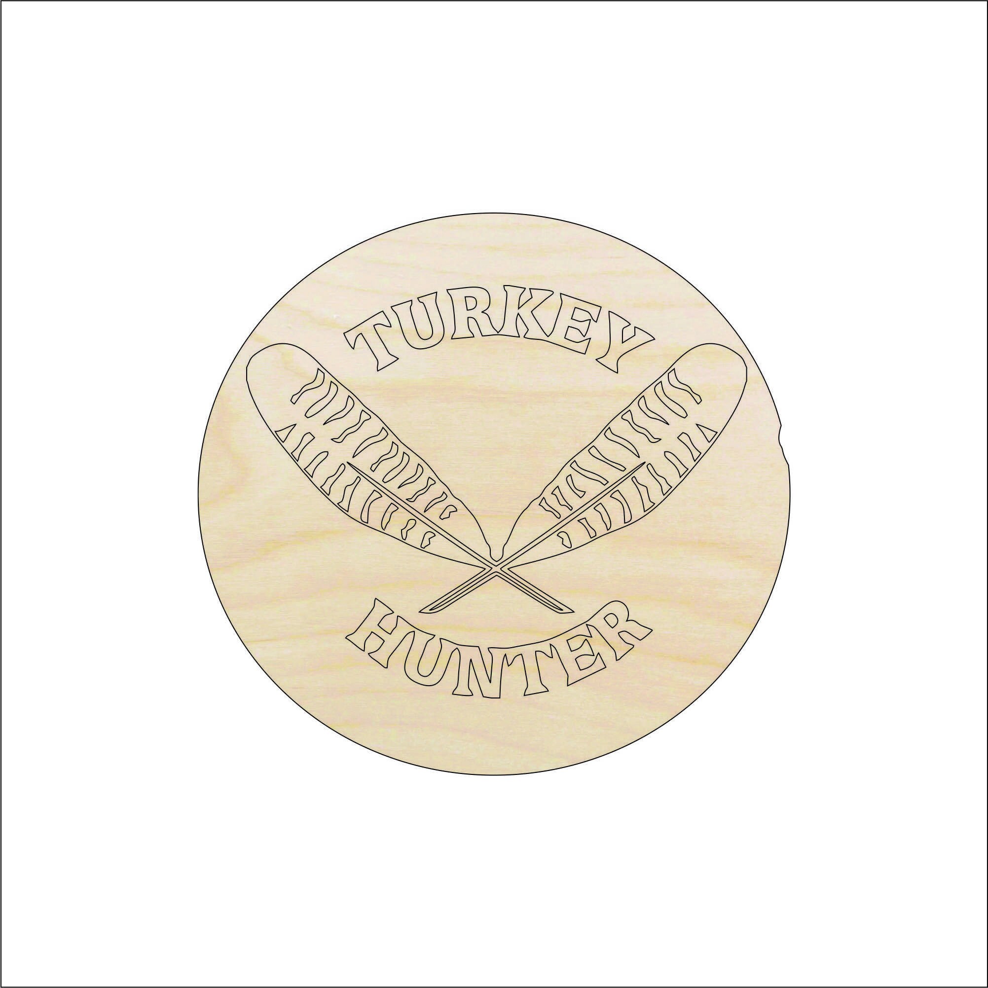 Sign Hunting - Laser Cut Out Unfinished Wood Craft Shape HNT18 Sign Hunting - Laser Cut Out Unfinished Wood Craft Shape HNT18