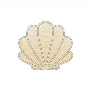 Shell - Laser Cut Out Unfinished Wood Craft Shape SEA30 Shell - Laser Cut Out Unfinished Wood Craft Shape SEA30