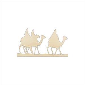 Scene Three Wise Men - Laser Cut Out Unfinished Wood Craft Shape XMS144 Scene Three Wise Men - Laser Cut Out Unfinished Wood Craft Shape XMS144