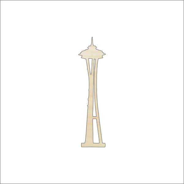 Seattle Space Needle - Laser Cut Out Unfinished Wood Shape Craft Supply USA2