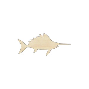 Fish Swordfish - Laser Cut Out Unfinished Wood Craft Shape SEA133 Fish Swordfish - Laser Cut Out Unfinished Wood Craft Shape SEA133