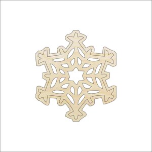 Schneeflocke - Holz Handwerk Form Laser Cut Out & Unfertige DIY Handwerk Versorgung SNW47