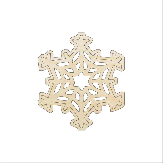 Snowflake - Laser Cut Out Unfinished Wood Craft Shape SNW47 Snowflake - Laser Cut Out Unfinished Wood Craft Shape SNW47