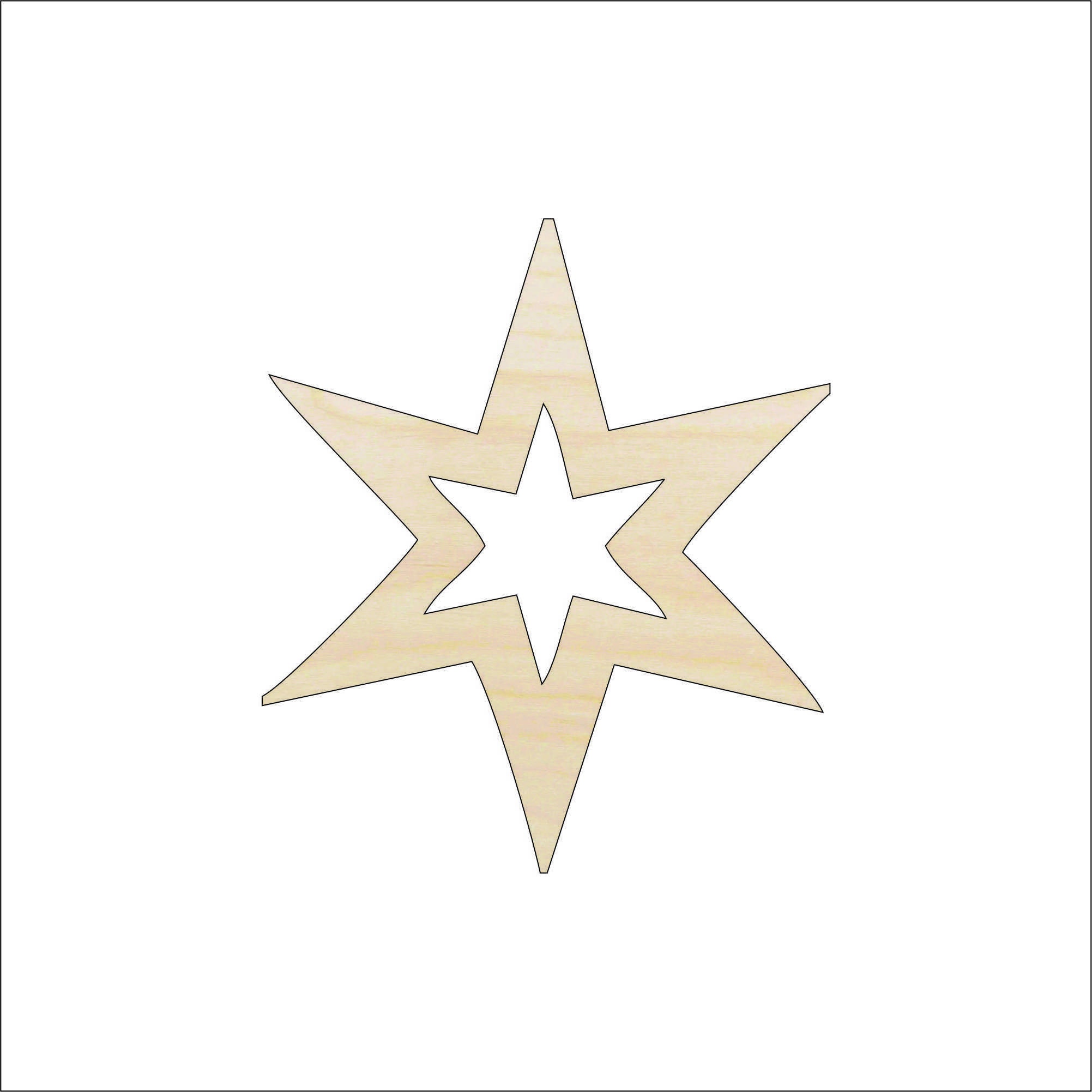 Snowflake - Laser Cut Out Unfinished Wood Craft Shape SNW63 Snowflake - Laser Cut Out Unfinished Wood Craft Shape SNW63