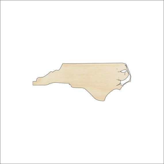 State North Carolina - Laser Cut Out Unfinished Wood Craft Shape STAT81 State North Carolina - Laser Cut Out Unfinished Wood Craft Shape STAT81